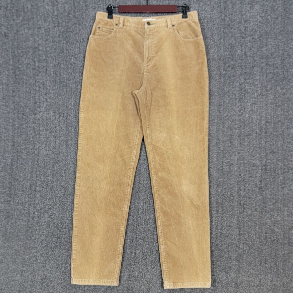 Jones NY Sport Corduroy Jeans Pants Womens 10 Brown Stretch Tapered Leg